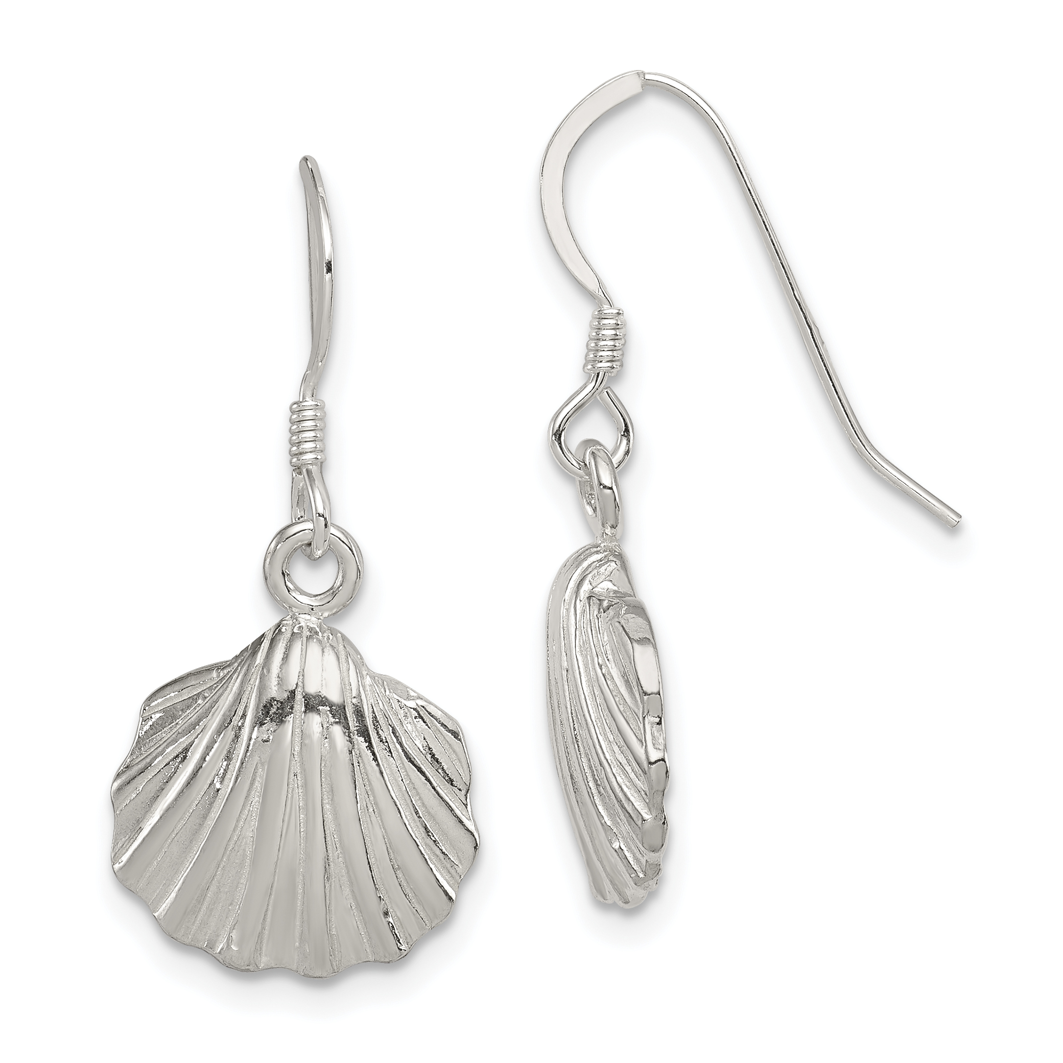 Sterling Silver Shell Earrings (QE87)