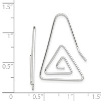 Sterling Silver Rhodium-plated Hook Triangle Earrings view 4