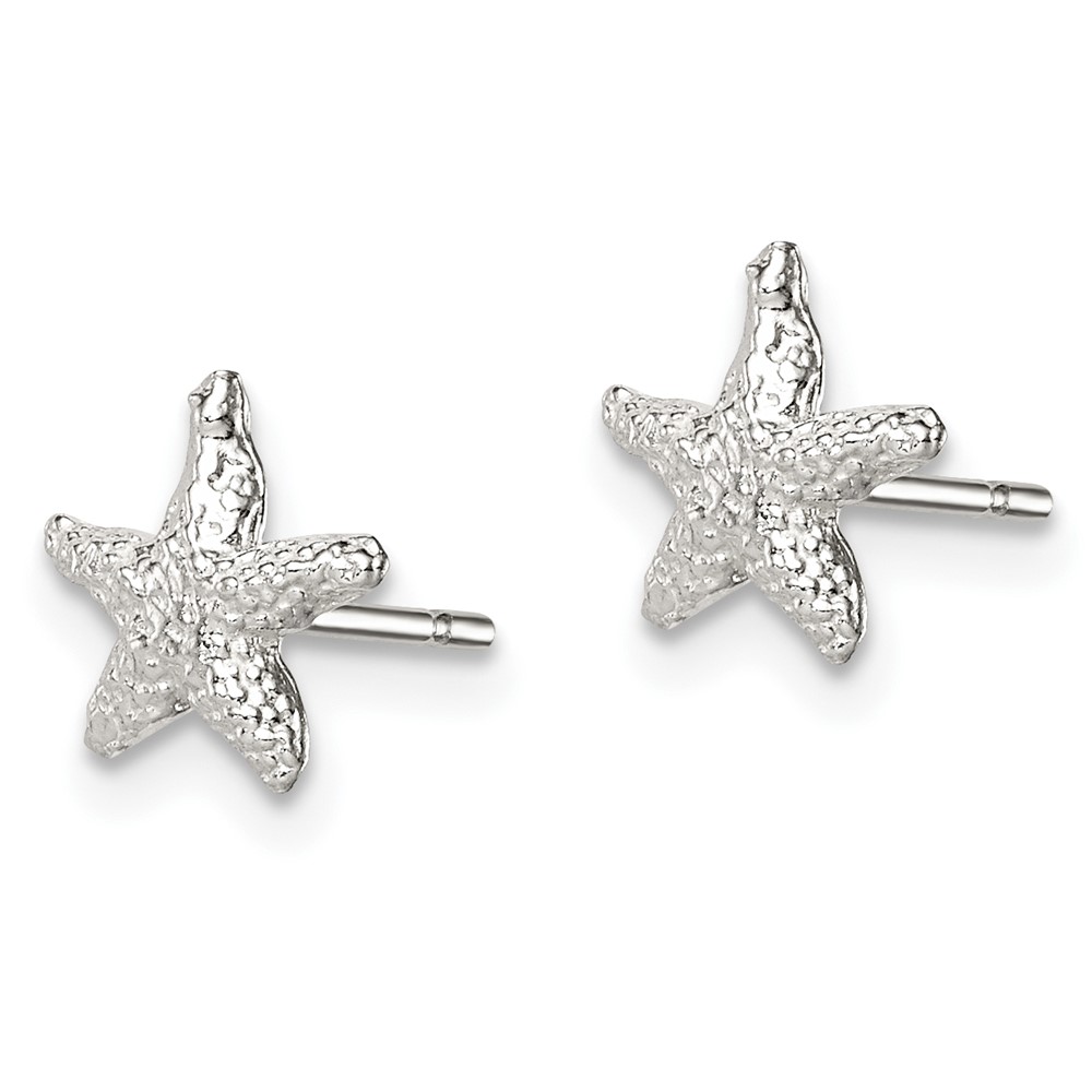Sterling Silver Starfish Mini Earrings (QE98)