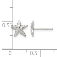 Sterling Silver Starfish Mini Earrings view 4