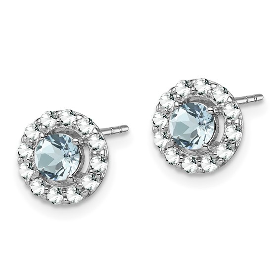 Gemstone & White Topaz Earrings