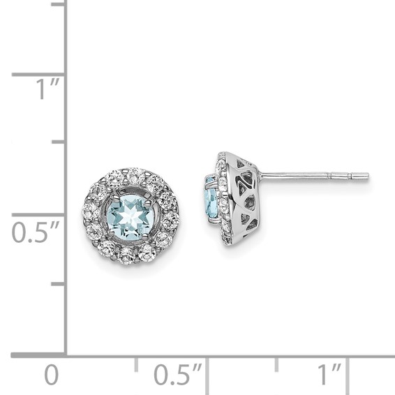 Gemstone & White Topaz Earrings