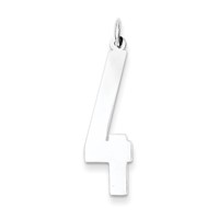 SS Large Elongated Polished Number 4 view 1
