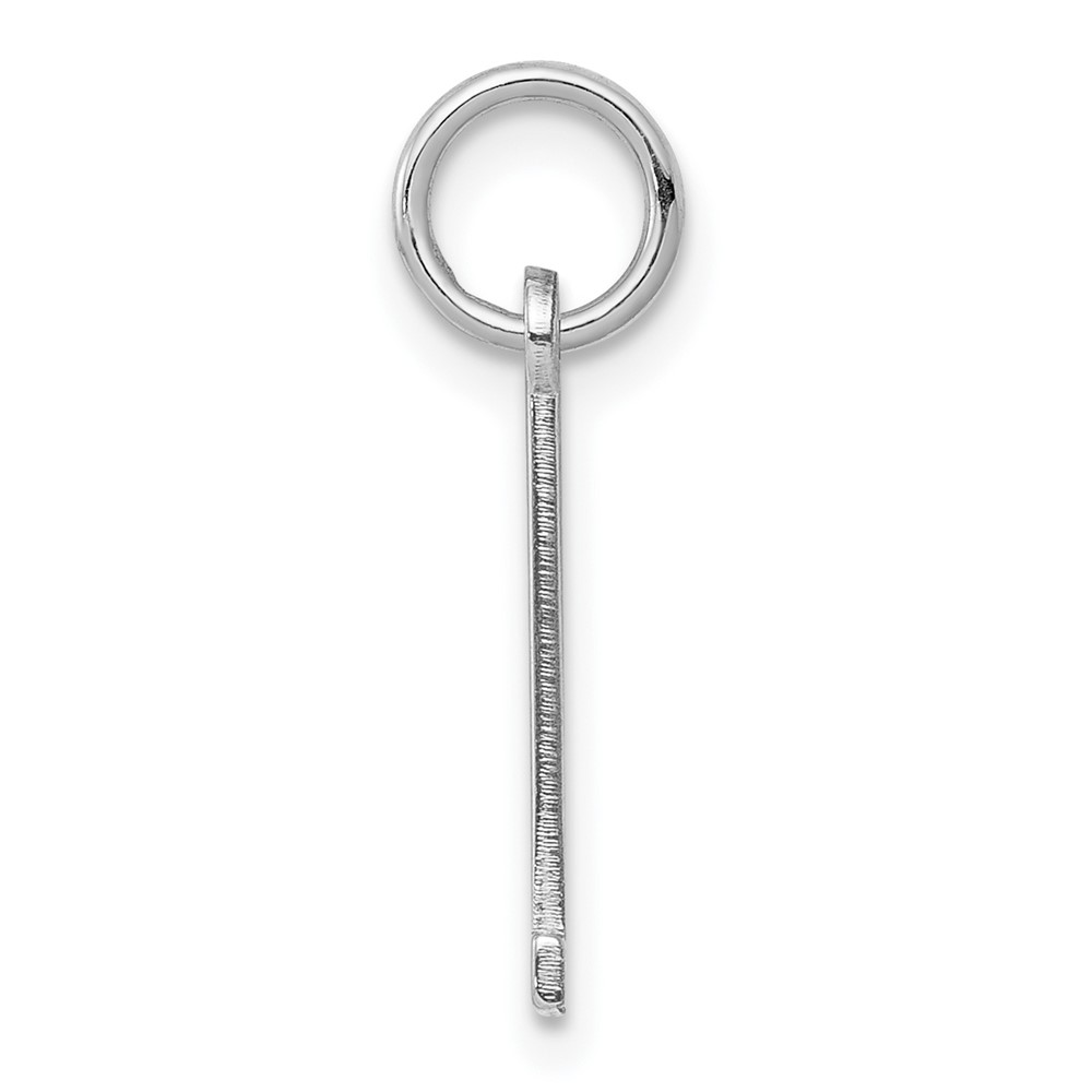 Sterling Silver/Rhodium-plated Elongated Polished Number 1 Charm (QES01)