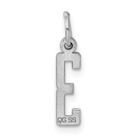Sterling Silver Rhodium-plated Elongated Polished Number 3 Charm view 4