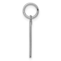 Sterling Silver Rhodium-plated Elongated Polished Number 7 Charm view 2