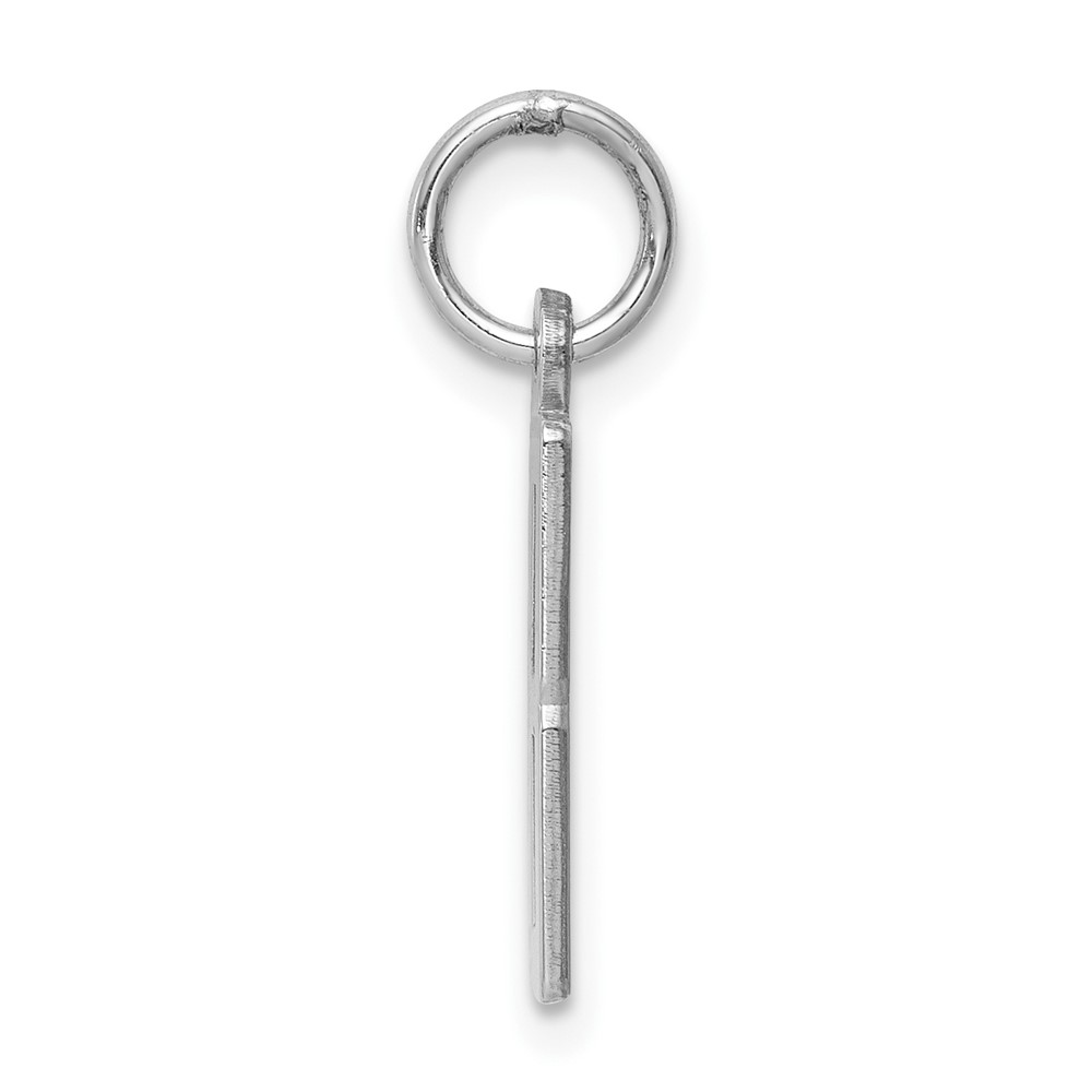 Sterling Silver/Rhodium-plated Elongated Polished Number 8 Charm (QES08)