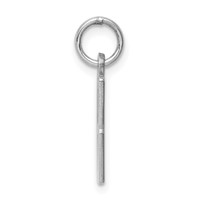 Sterling Silver Rhodium-plated Elongated Polished Number 8 Charm view 2