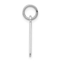 Sterling Silver Rhodium-plated Elongated Polished Number 9 Charm view 2