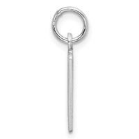 Sterling Silver Rhodium-plated Elongated Number 10 Charm view 2