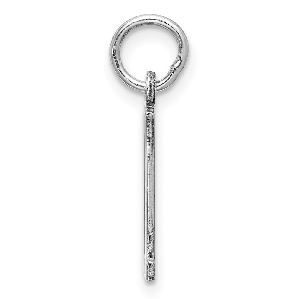 Sterling Silver/Rhodium-plated Elongated Number 11 Charm (QES11)