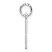 Sterling Silver Rhodium-plated Elongated Number 13 Charm view 2