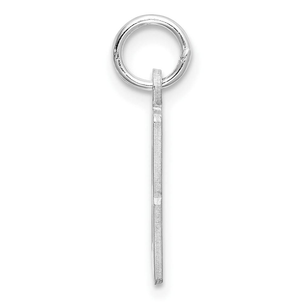 Sterling Silver/Rhodium-plated Elongated Number 23 Charm (QES23)