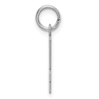 Sterling Silver Rhodium-plated Elongated Number 24 Charm view 2