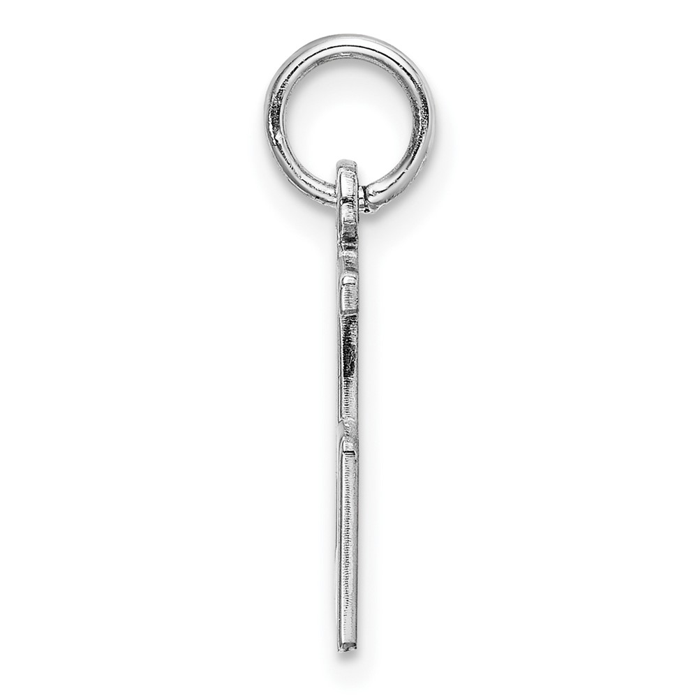 Sterling Silver/Rhodium-plated Elongated Number 25 Charm (QES25)