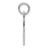 Sterling Silver Rhodium-plated Elongated Number 25 Charm view 2