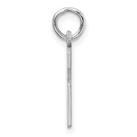 Sterling Silver Rhodium-plated Elongated Number 26 Charm view 2