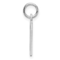 Sterling Silver Rhodium-plated Elongated Number 27 Charm view 2