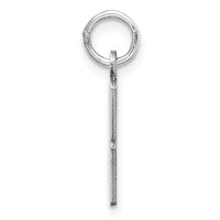 Sterling Silver Rhodium-plated Elongated Number 28 Charm view 2