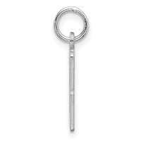 Sterling Silver Rhodium-plated Elongated Number 33 Charm view 2