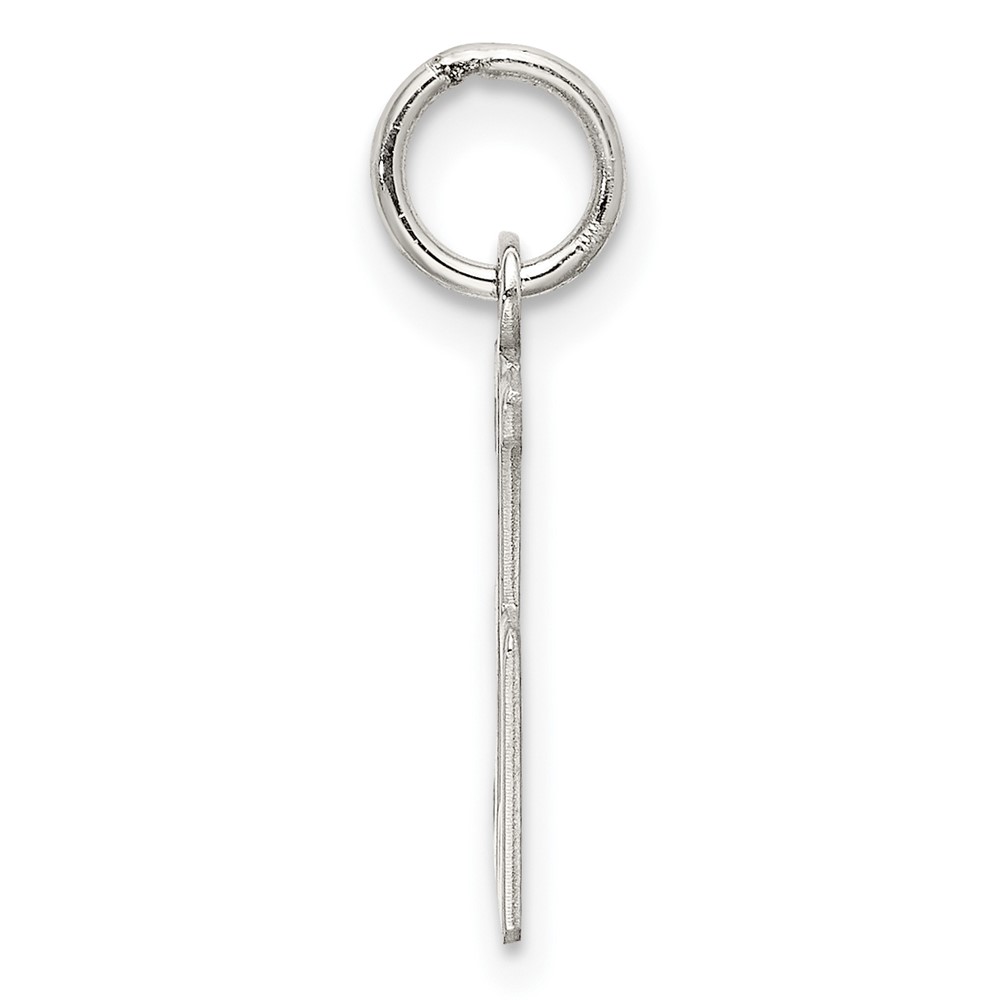 Sterling Silver/Rhodium-plated Elongated Number 35 Charm (QES35)