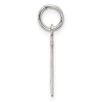 Sterling Silver Rhodium-plated Elongated Number 35 Charm view 2