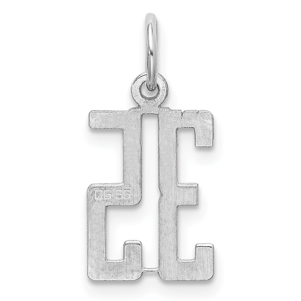 Sterling Silver/Rhodium-plated Elongated Number 35 Charm (QES35)