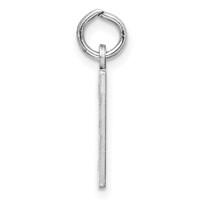 Sterling Silver Rhodium-plated Elongated Number 37 Charm view 2