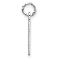 Sterling Silver Rhodium-plated Elongated Number 40 Charm view 2