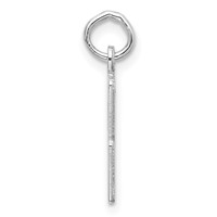 Sterling Silver Rhodium-plated Elongated Number 43 Charm view 2