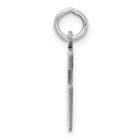 Sterling Silver Rhodium-plated Elongated Number 46 Charm view 2
