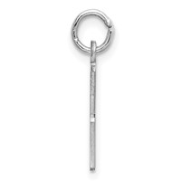 Sterling Silver Rhodium-plated Elongated Number 48 Charm view 2