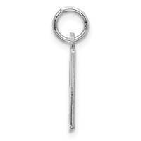 Sterling Silver Rhodium-plated Elongated Number 50 Charm view 2