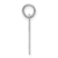 Sterling Silver Rhodium-plated Elongated Number 51 Charm view 2