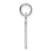 Sterling Silver Rhodium-plated Elongated Number 55 Charm view 2