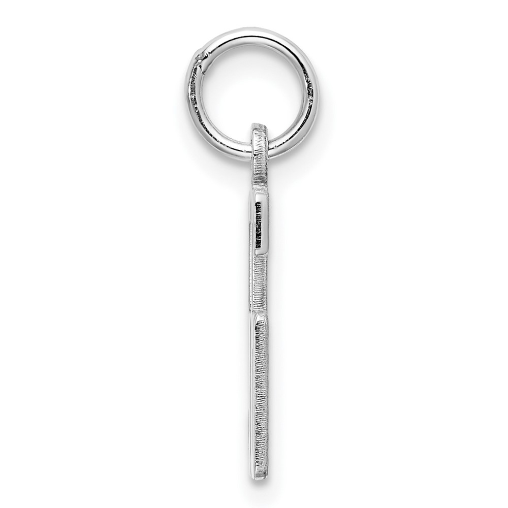 Sterling Silver/Rhodium-plated Elongated Number 56 Charm (QES56)