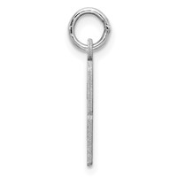 Sterling Silver Rhodium-plated Elongated Number 63 Charm view 2
