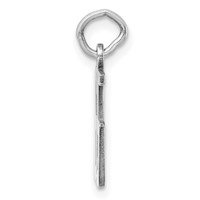 Sterling Silver Rhodium-plated Elongated Number 65 Charm view 2