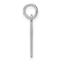 Sterling Silver Rhodium-plated Elongated Number 67 Charm view 2