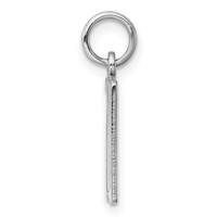 Sterling Silver Rhodium-plated Elongated Number 70 Charm view 2