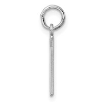 Sterling Silver Rhodium-plated Elongated Number 77 Charm view 2