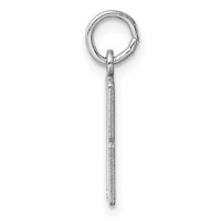 Sterling Silver Rhodium-plated Elongated Number 78 Charm view 2