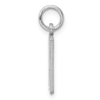 Sterling Silver Rhodium-plated Elongated Number 79 Charm view 2