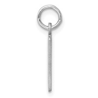 Sterling Silver Rhodium-plated Elongated Number 80 Charm view 2