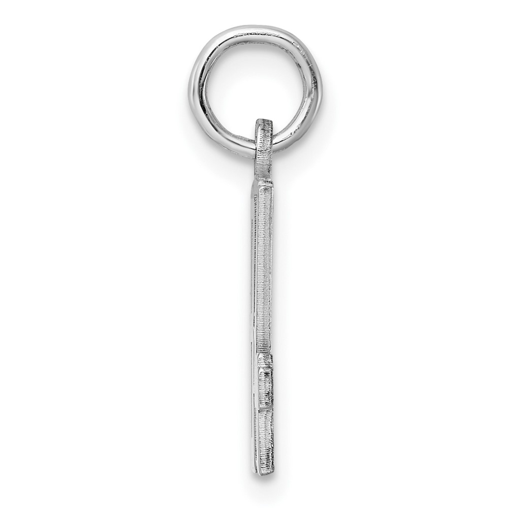 Sterling Silver/Rhodium-plated Elongated Number 84 Charm (QES84)