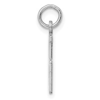 Sterling Silver Rhodium-plated Elongated Number 85 Charm view 2