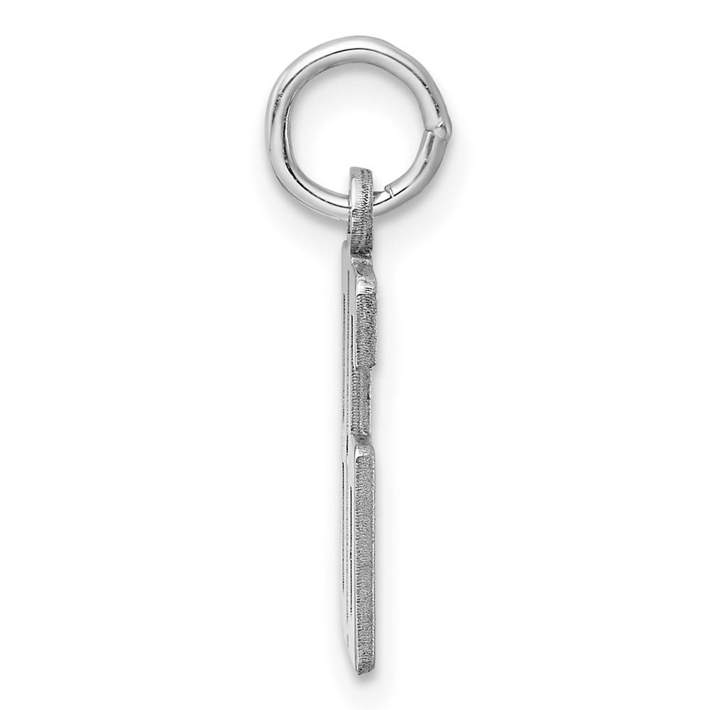 Sterling Silver/Rhodium-plated Elongated Number 86 Charm (QES86)