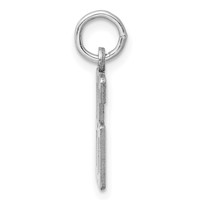 Sterling Silver Rhodium-plated Elongated Number 86 Charm view 2