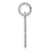 Sterling Silver Rhodium-plated Elongated Number 88 Charm view 2