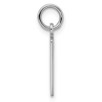 Sterling Silver Rhodium-plated Elongated Number 90 Charm view 2